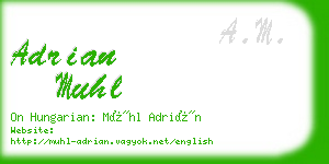 adrian muhl business card
