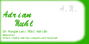 adrian muhl business card